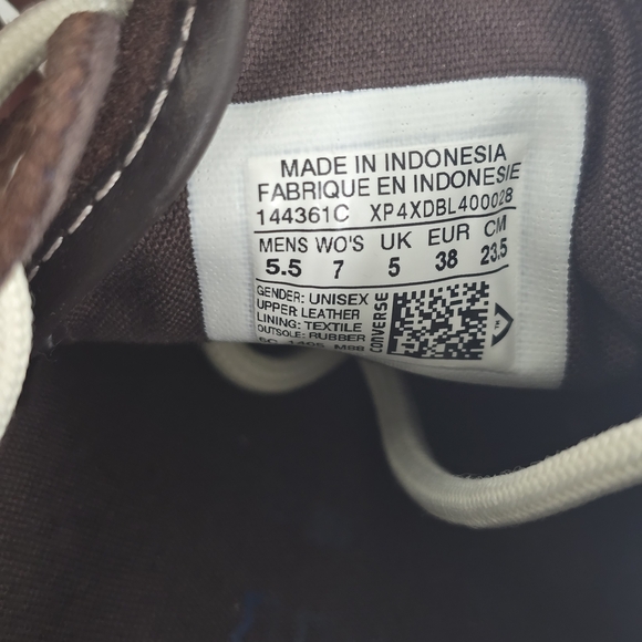 Vintage Converse Jack Purcell Brown Men\'s 5.5 Women\'s Size 7 - Picture 11 of 11